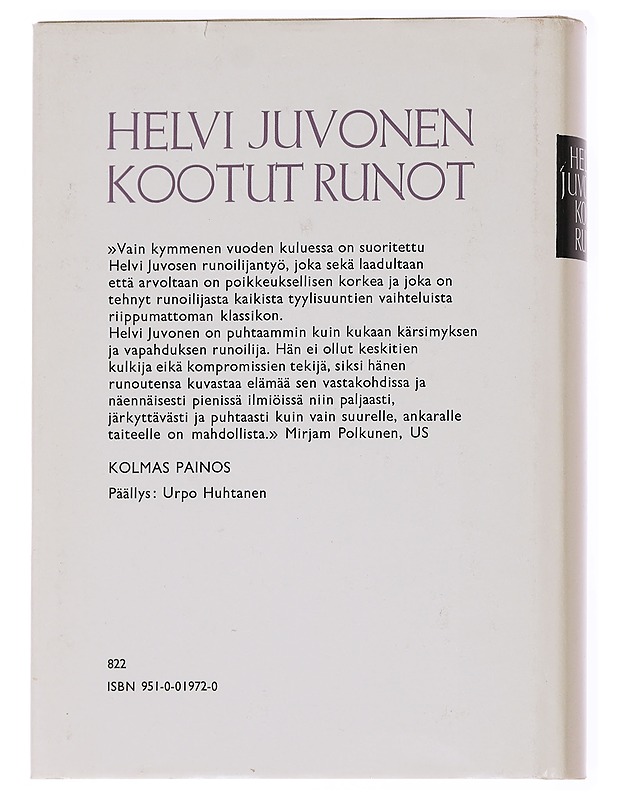 Kootut runot - Helvi Juvonen - Runot ja näytelmät - 10105616719 - 1