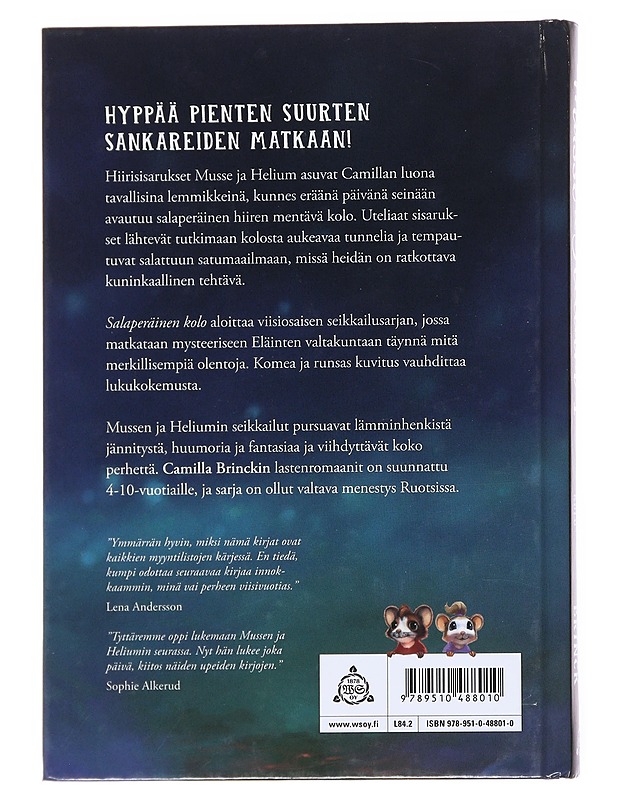 Musse ja Helium : Osa 1 Salaperäinen kolo - Brinck, Camilla - Lastenkirjat - 10105617078 - 1