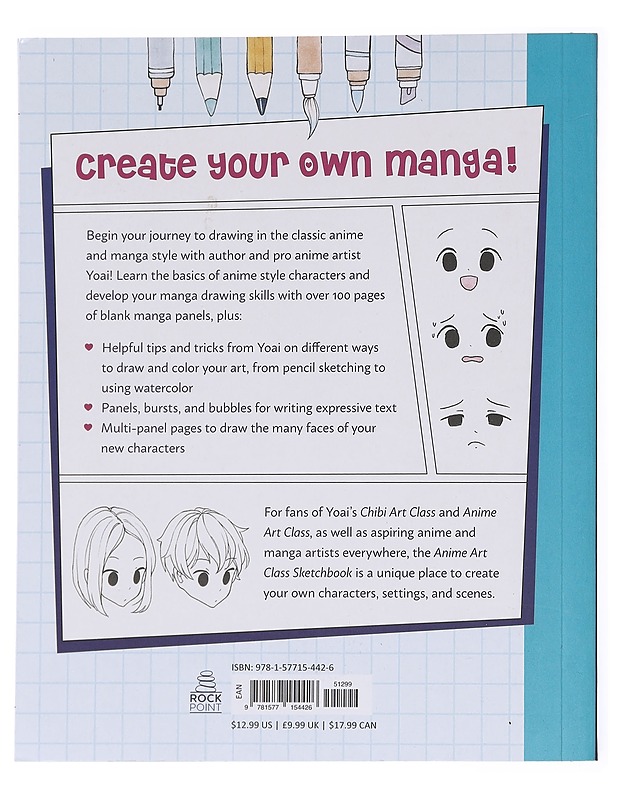 Anime Art Class Sketchbook - Yoai - Harrastekirjat - 10105617111 - 1