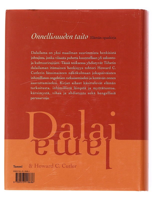 Onnellisuuden taito / elämän opaskirja - Dalai Lama XIV - Harrastekirjat - 10105617131 - 1