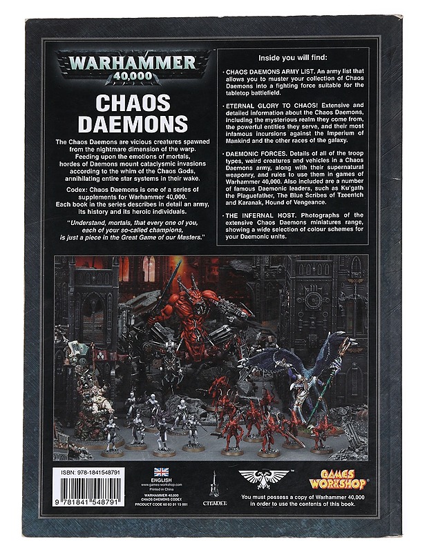 Warhammer 40,000 Codex: Chaos Daemons - Alessio Cavatore - Harrastekirjat - 10105617185 - 1