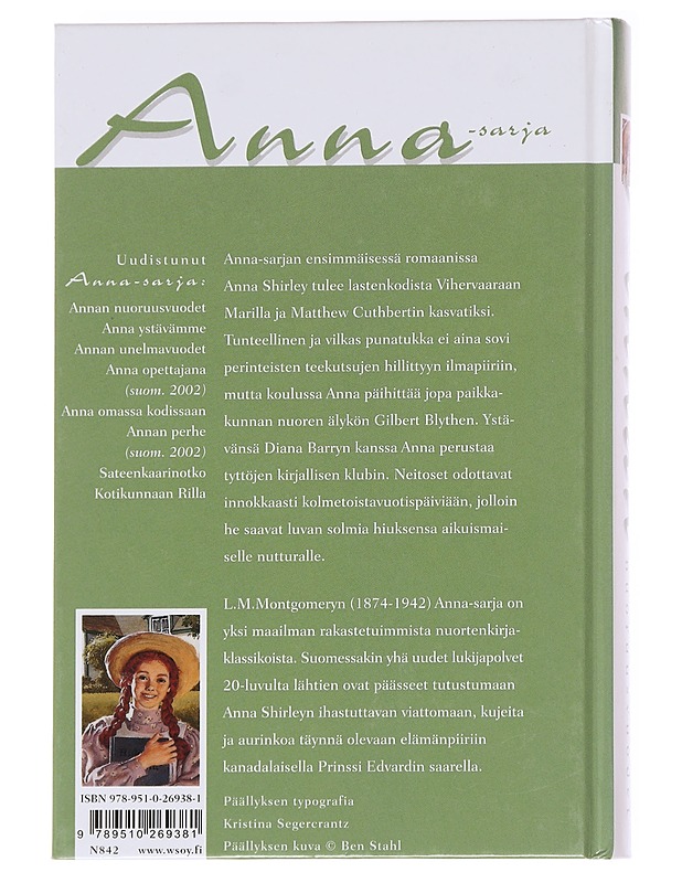 Annan nuoruusvuodet - Montgomery, L. M. 1874-1942 - Nuorten kirjat - 10105617239 - 1