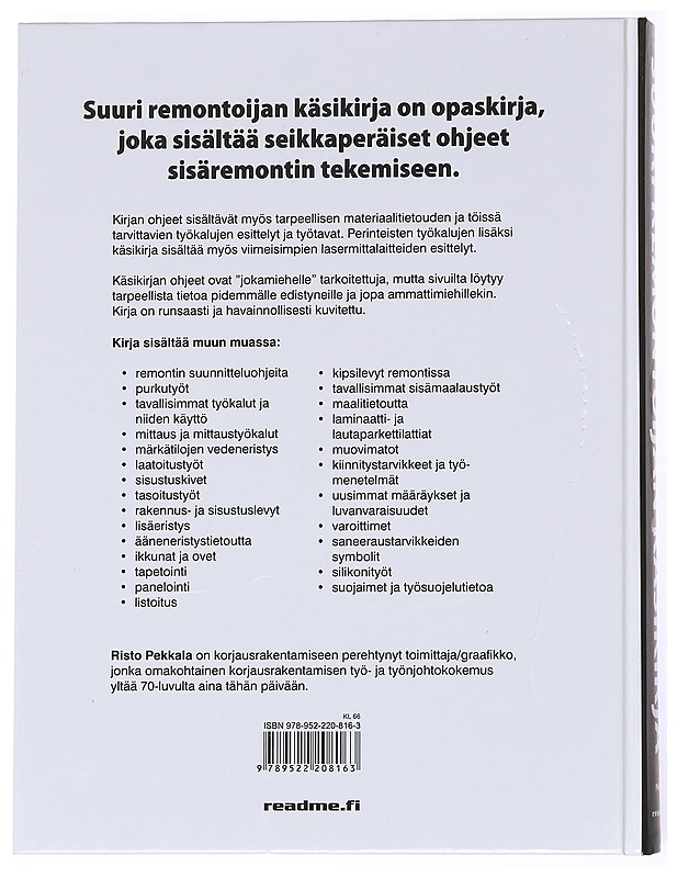 Suuri remontoijan käsikirja - Risto Pekkala - Tietokirjat ja oppaat - 10105617233 - 1