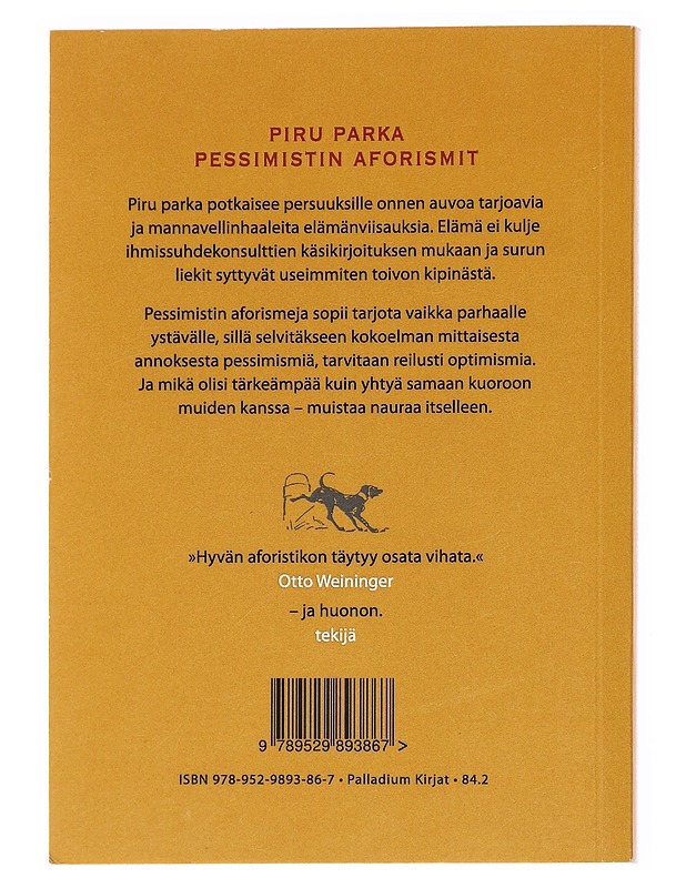 Pessimistin aforismit - Onni Vähälä - Runot ja näytelmät - 10105617268 - 1