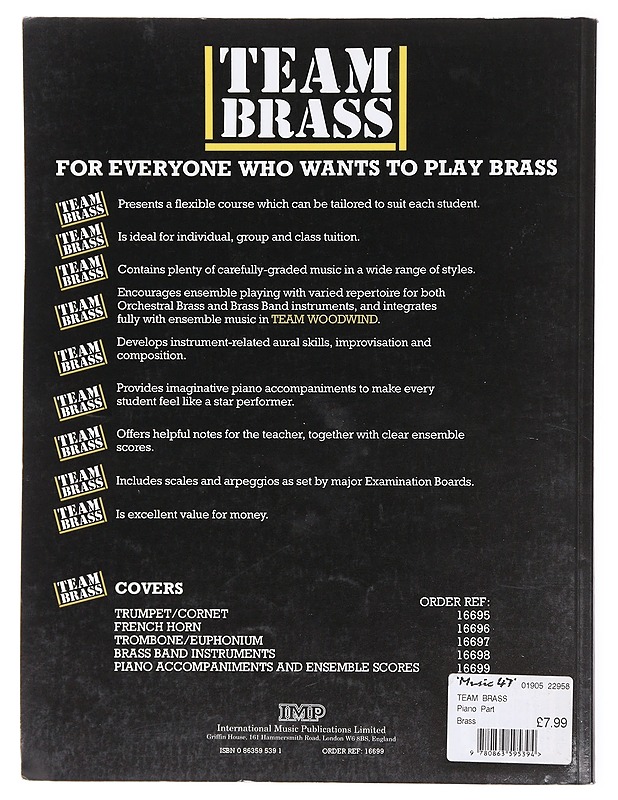 Team brass piano accompaniments/ensemble scores - Richard Duckett - Tietokirjat ja oppaat - 10105617590 - 1