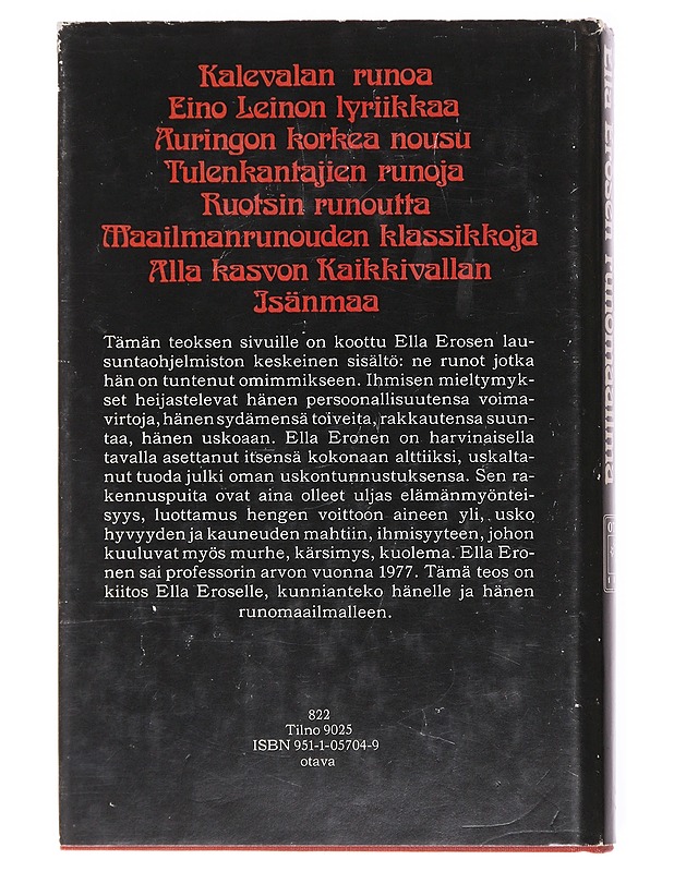 Kuin palava pensas / Ella Erosen runomaailma - Palmén, Aili - Runot ja näytelmät - 10105617716 - 1