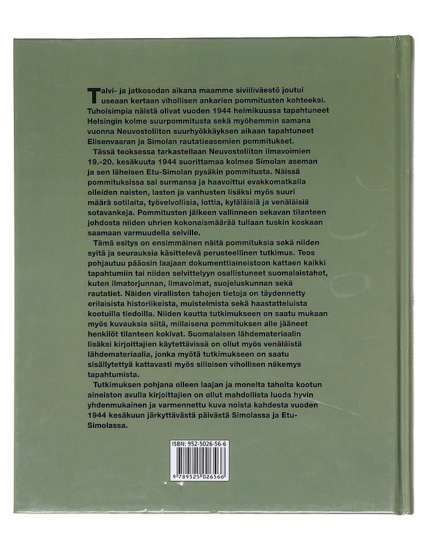 Simolan pommitukset - Kauranne, Heikki - Historiakirjat - 10105617796 - 1