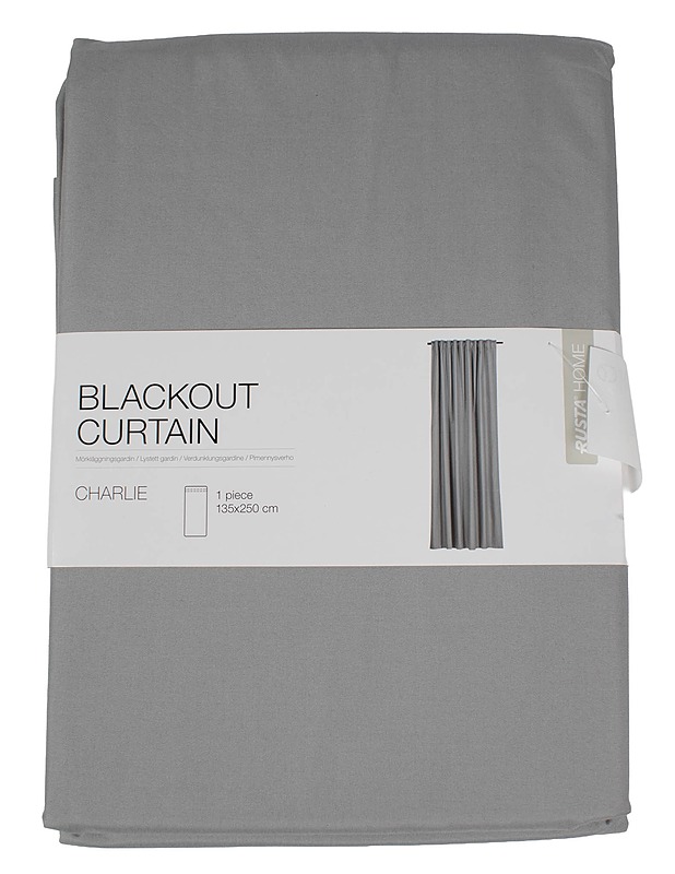 RUSTA HOME Charlie pimennysverho, 135x250 cm - Verhot ja kapat - 10105617833 - 0
