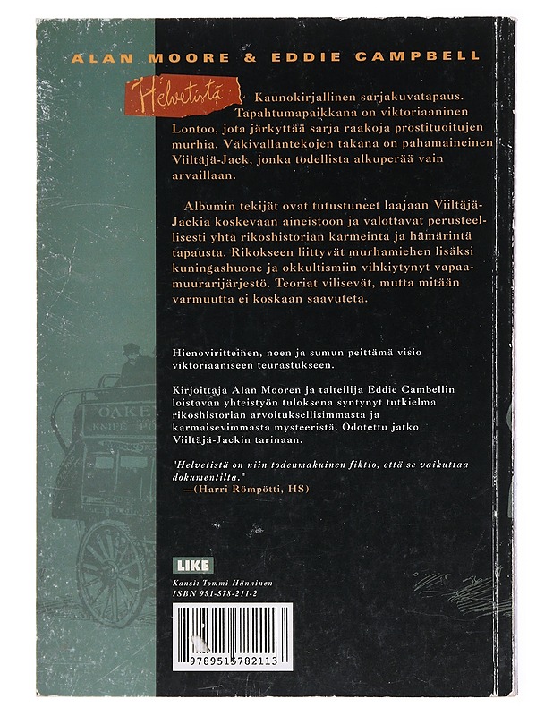 Helvetistä. Osa 2 - Moore, Alan - Sarjakuvat - 10105617848 - 1