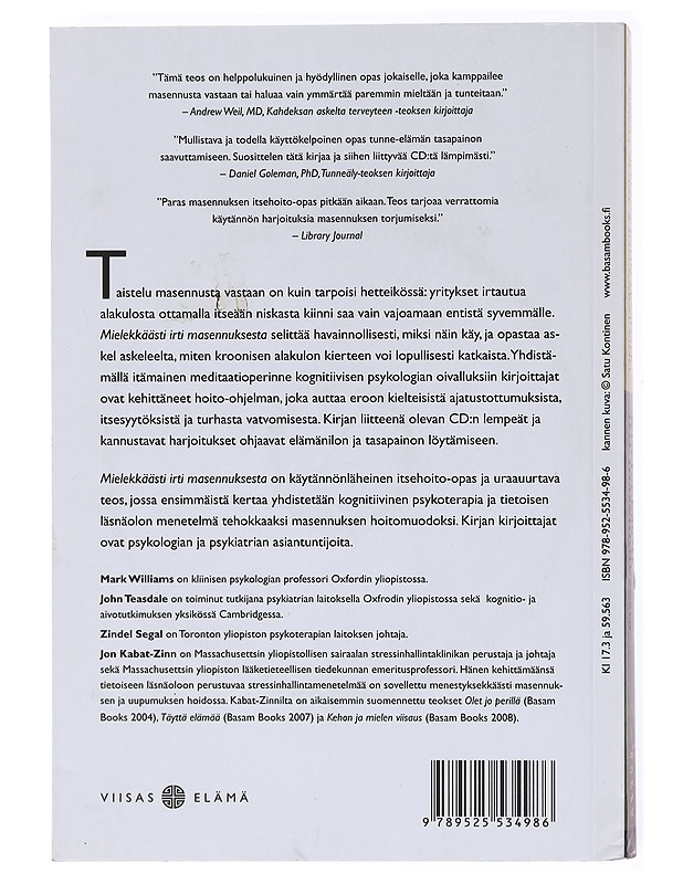 Mielekkäästi irti masennuksesta : tietoisen läsnäolon menetelmä - Williams, Mark - Tietokirjat ja oppaat - 10105617897 - 1