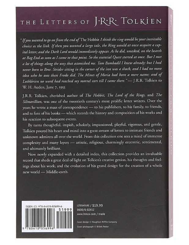 The Letters of J.R.R. Tolkien - J. R. R. Tolkien - Elämäkerrat ja muistelmat - 10105617913 - 1