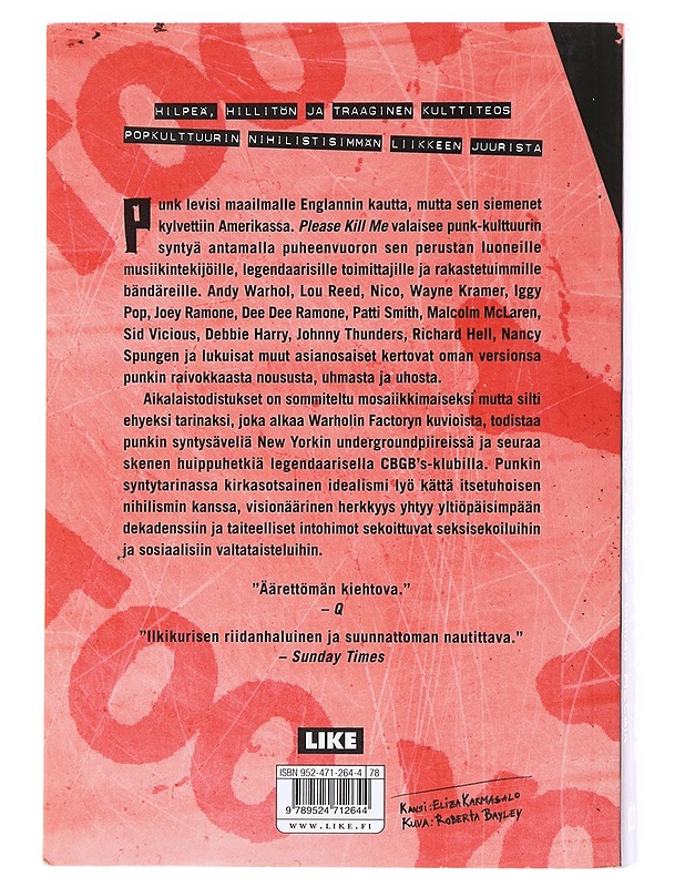 Please kill me / punkin sensuroimaton esihistoria - McNeil, Legs - Historiakirjat - 10105617937 - 1
