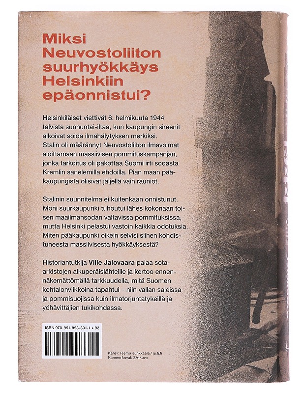Helsinki 1944 / taistelu pääkaupungista - Ville Jalovaara - Historiakirjat - 10105618052 - 1