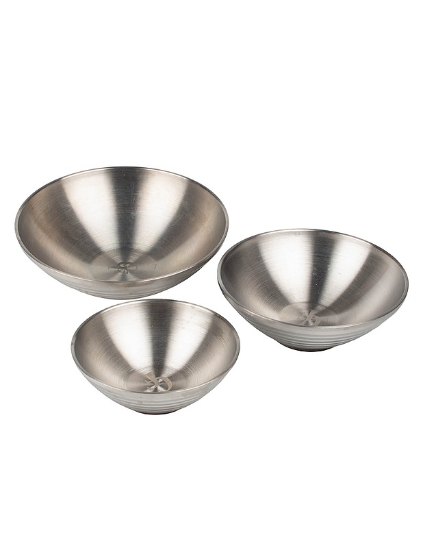 Orrefors Jernverk Kulhosetti 3 kpl, hopea - Lautaset ja kulhot - 10105618071 - 0