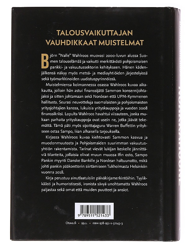 Nurkkahuone  - Björn Wahlroos - Elämäkerrat ja muistelmat - 10105618227 - 1