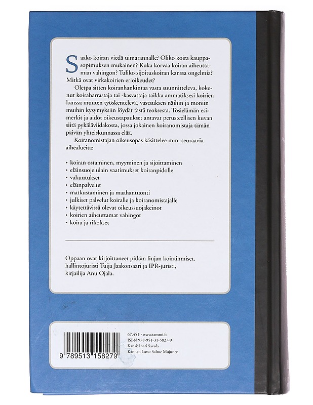 Koiranomistajan oikeusopas - Jaakonsaari, Tuija - Tietokirjat ja oppaat - 10105618251 - 1