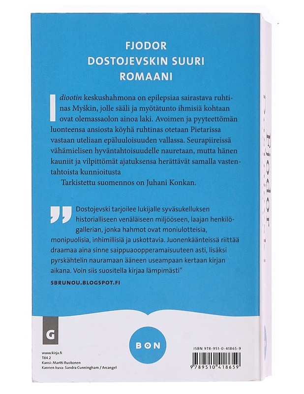 Idiootti - Dostojevski, Fjodor - Romaanit ja novellit - 10105618283 - 1
