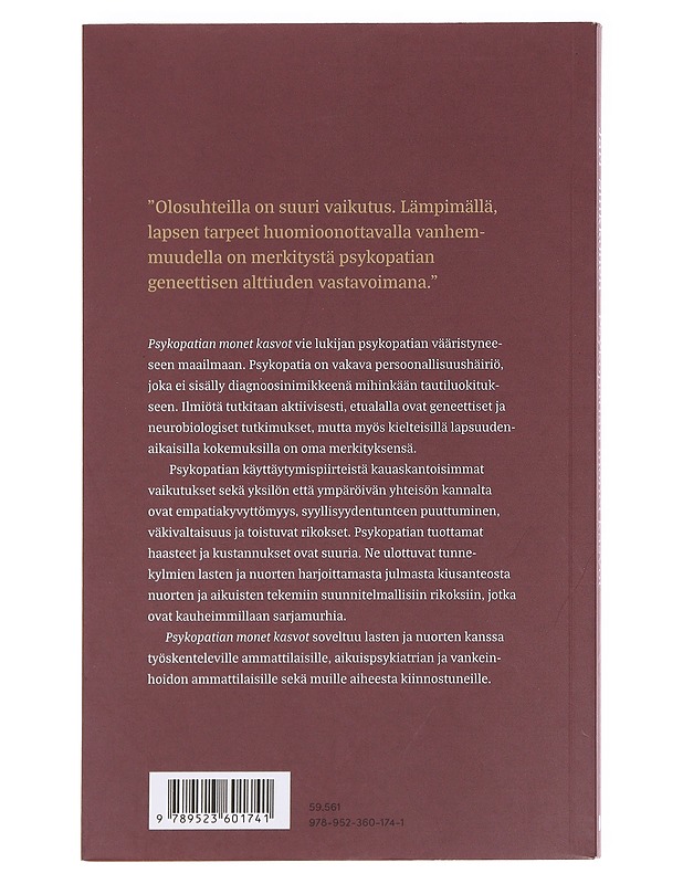 Psykopatian monet kasvot - Jari Sinkkonen - Kirja lahjaksi - 10105618306 - 1