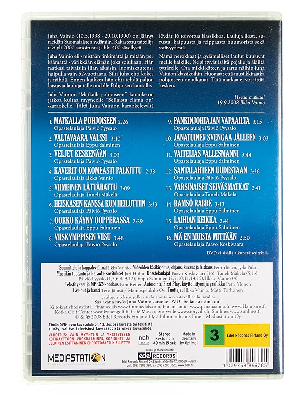 Juha Vainio - Matkalla pohjoiseen - DVD - DVD-elokuvat - 10105618392 - 1
