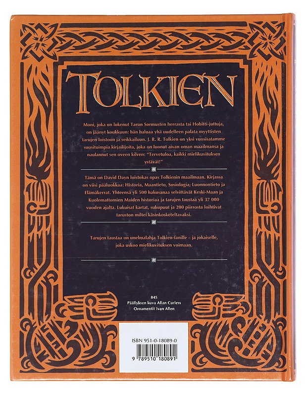 Tolkien / tarujen taustaa - Day, David - Fantasia- ja scifi - 10105618438 - 1