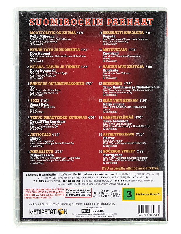 Suomirockin parhaat - DVD - DVD-elokuvat - 10105618481 - 1