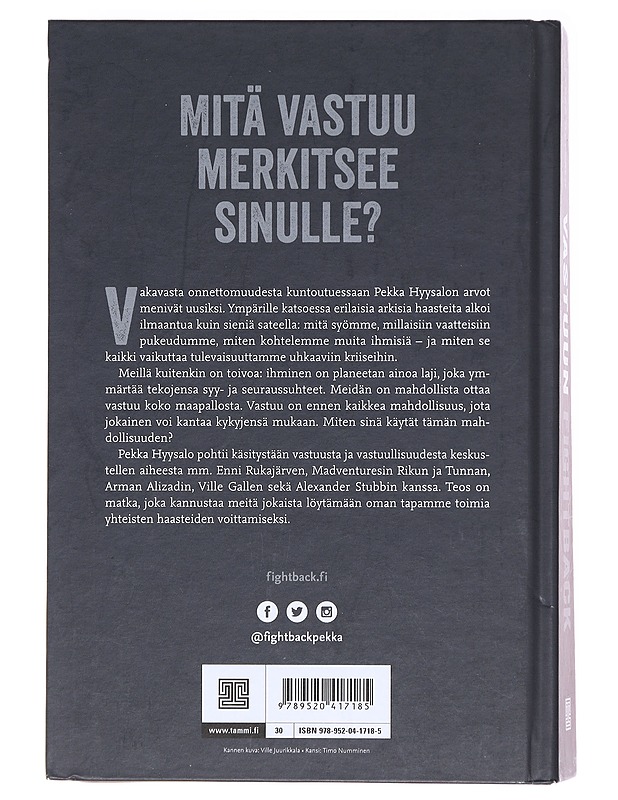 Vastuun FightBack - Pekka Hyysalo - Elämäkerrat ja muistelmat - 10105618652 - 1