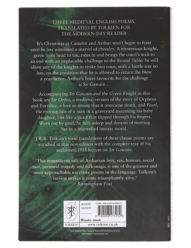 Sir Gawain and the Green Knight - Tolkien, J. R. R - Romaanit ja novellit - 10105618813 - 1