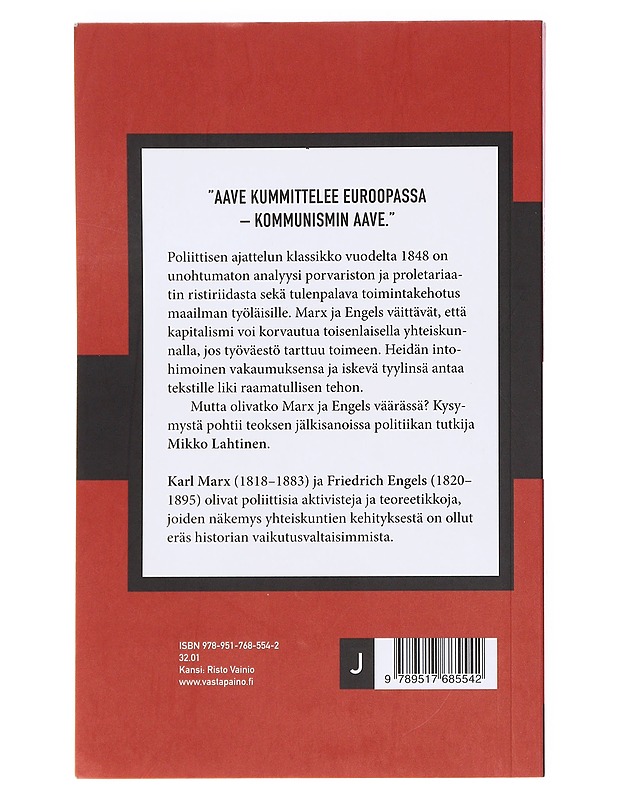 Kommunistinen manifesti - Marx, Karl - Kirja lahjaksi - 10105618894 - 1