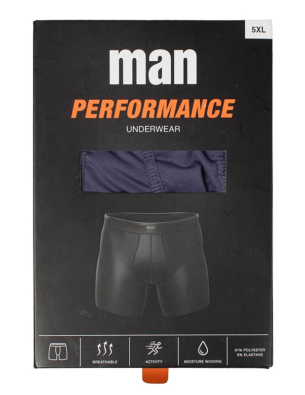 MAN PERFORMANCE miesten bokserit, 5XL - Alusvaatteet - 10105618932 - 0