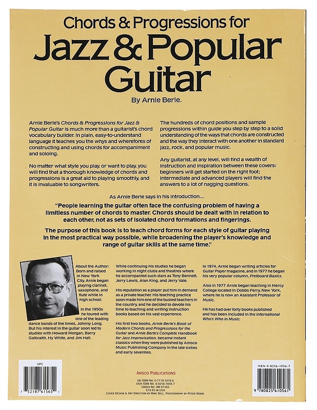 Chords & Progressions for Jazz - Arnie Berle. - Musiikki- ja elokuvakirjat - 10105618969 - 1