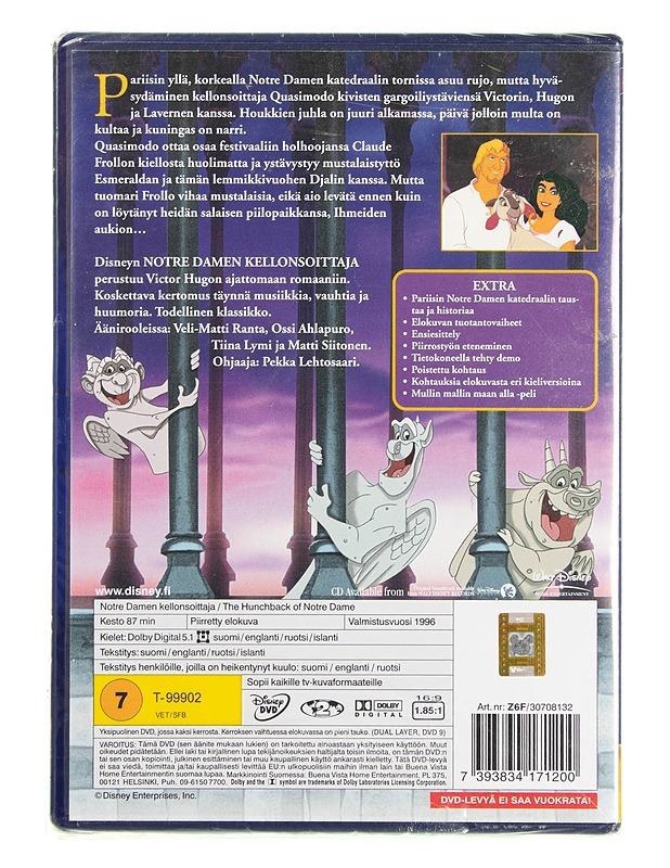 Disney :  Notre Damen kellonsoittaja - DVD - DVD-elokuvat - 10105618980 - 1