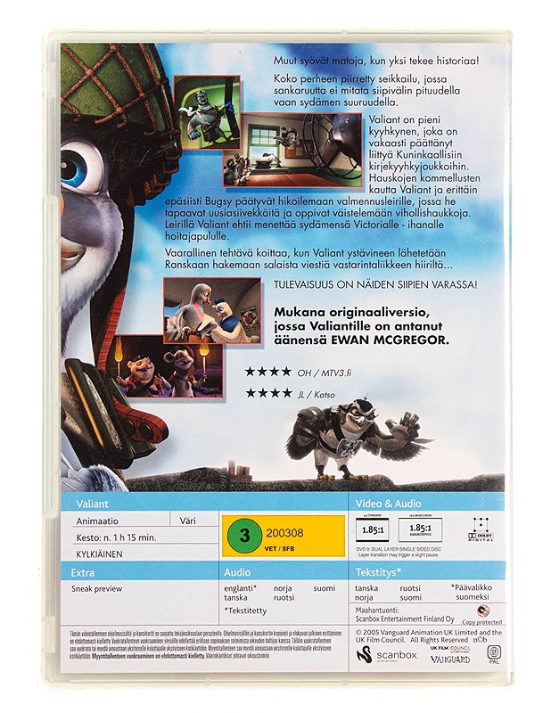 Valiant - DVD - DVD-elokuvat - 10105619007 - 1