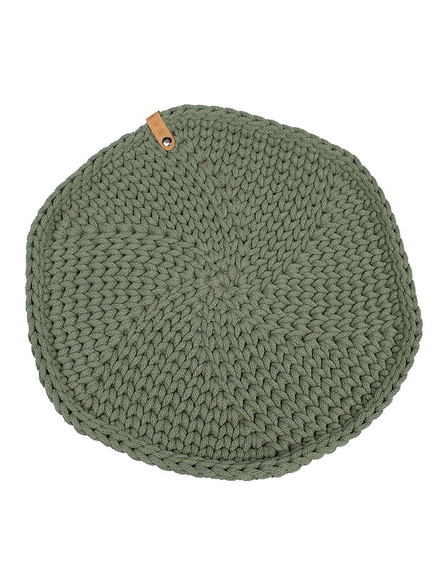 Pyöreä Vihreä pöytätabletti, 37cm - Liinavaatteet - 10105619016 - 0