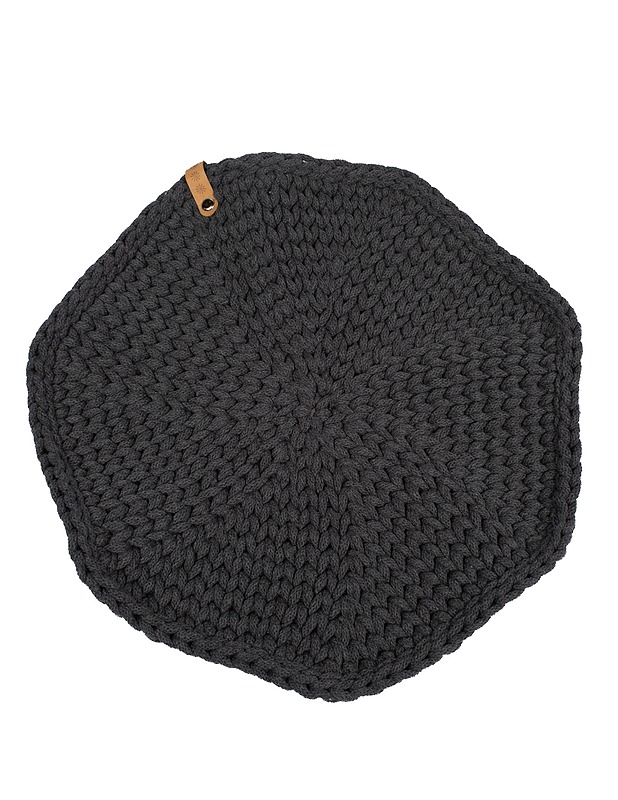 Pyöreä Tummanharmaa pöytätabletti, 37cm - Pöytäliinat - 10105619020 - 0
