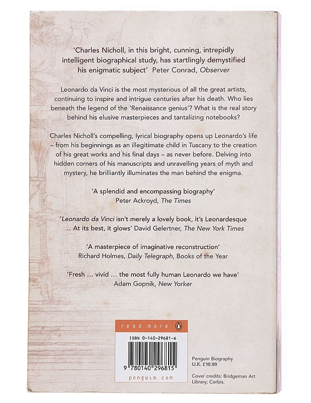 Leonardo da Vinci : the flights of the mind - Charles Nicholl - Tietokirjat - 10105619049 - 1