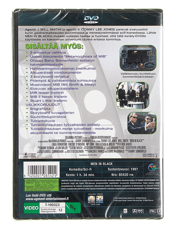 Men in Black - Miehet mustissa - DVD - DVD-elokuvat - 10105619074 - 1