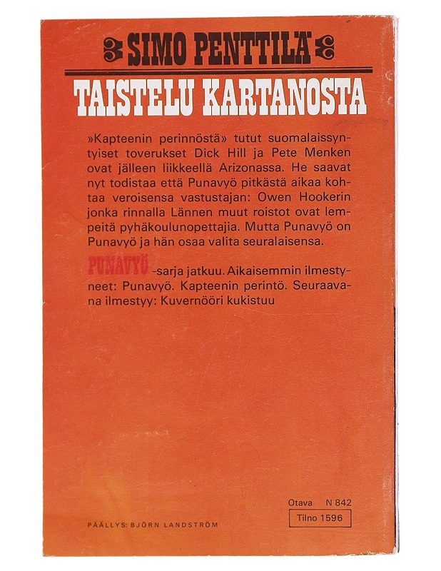Taistelu kartanosta : Punavyön seikkailuja - Penttilä, Simo - Nuorten kirjat - 10105619110 - 1