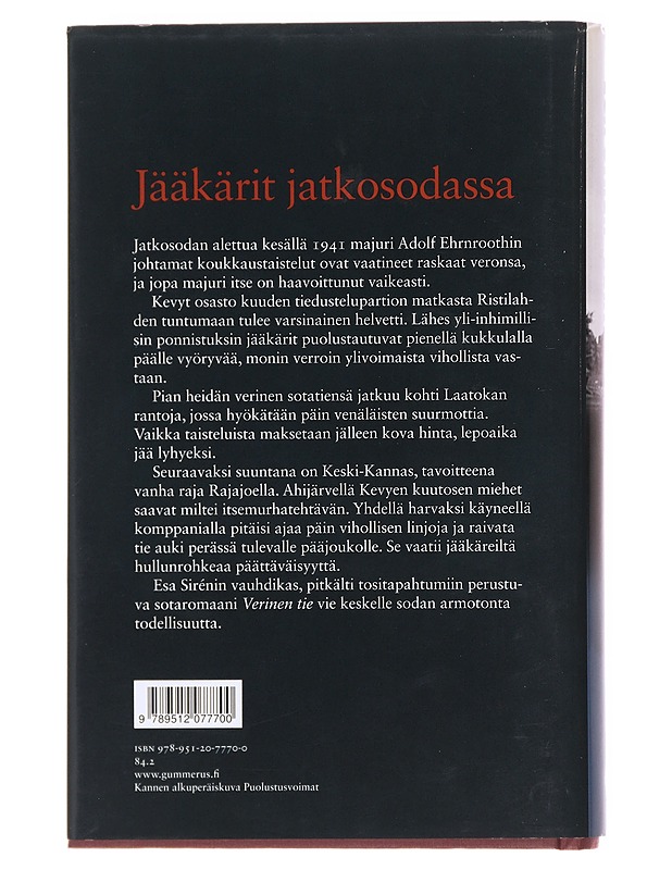 Verinen tie - Esa Sirén - Romaanit ja novellit - 10105619235 - 1