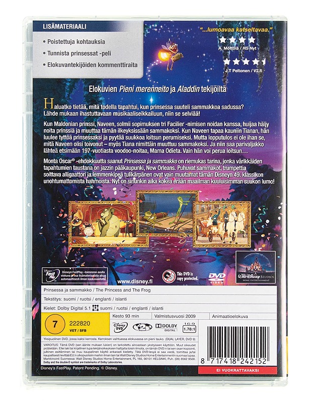 Disney : Prinsessa ja sammakko - DVD - DVD-elokuvat - 10105619240 - 1