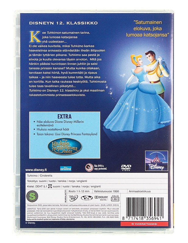 Disney : Tuhkimo Diamond edition - DVD - DVD-elokuvat - 10105619252 - 1