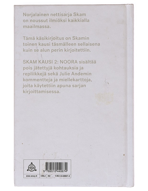 Skam / Kausi 2 Noora : alkuperäinen käsikirjoitus - Andem, Julie - Nuorten kirjat - 10105619267 - 1