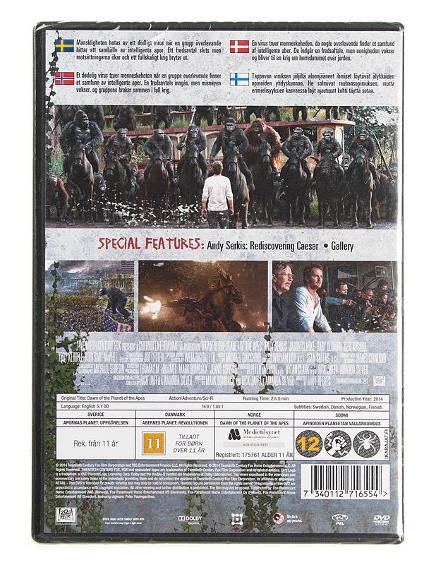 Dawn of the Planet of the Apes - DVD - DVD-elokuvat - 10105619282 - 1