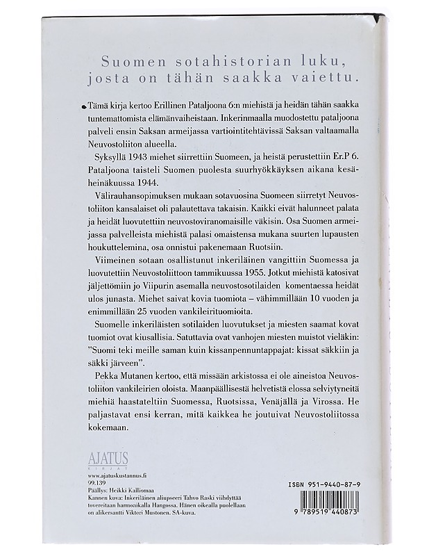 Vaiennetut sotilaat - Pekka Mutanen - Historiakirjat - 10105619380 - 1