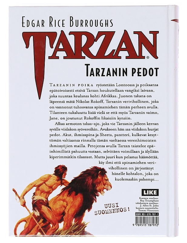 Tarzanin pedot - Burroughs, Edgar Rice - Kirja lahjaksi - 10105619404 - 1