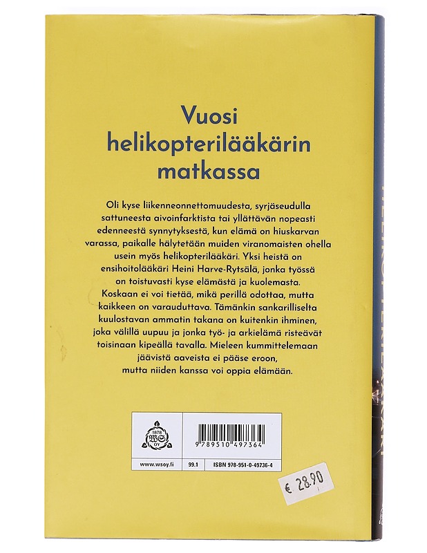 Helikopterilääkäri - Heini Harve-Rytsälä - Elämäkerrat ja muistelmat - 10105619456 - 1