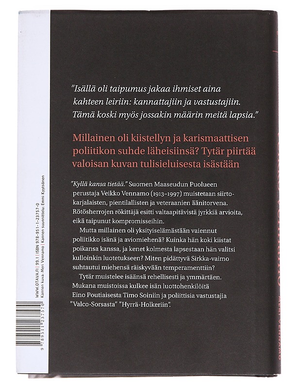 Lähikuvassa Veikko Vennamo - Meri Vennamo - Elämäkerrat ja muistelmat - 10105619474 - 1