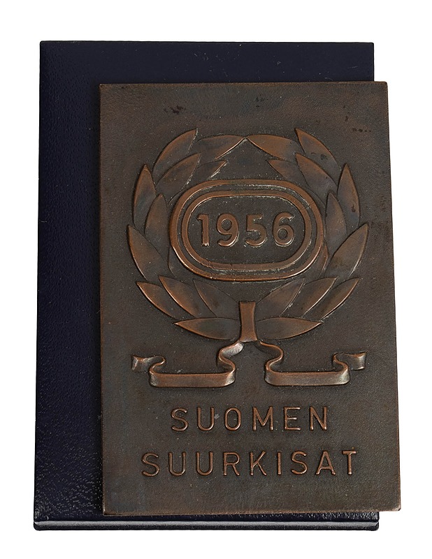 Suomen Suurkisat 1956 palkintolevyke - Muut sisustustavarat - 10105619493 - 0