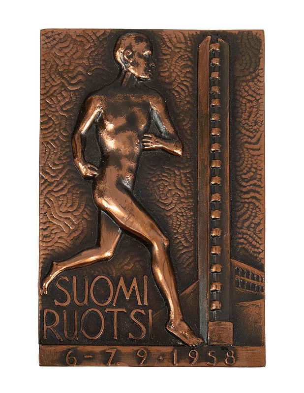 1958 Ruotsi-Suomi-maaottelu muistomitali - Muut sisustustavarat - 10105619497 - 0