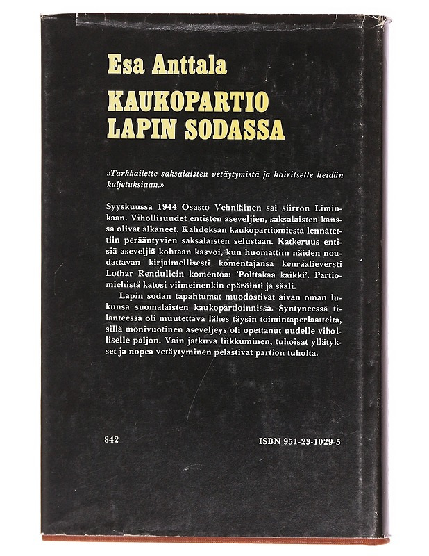 Kaukopartio Lapin sodassa - Esa Anttala - Romaanit ja novellit - 10105619555 - 1