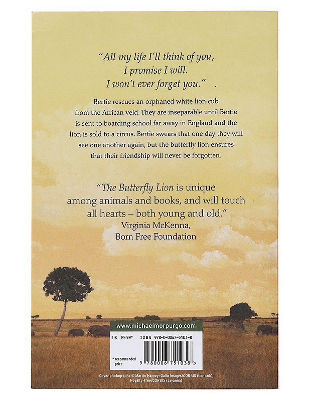 The butterfly lion - Morpurgo, Michael - Lastenkirjat - 10105619558 - 1